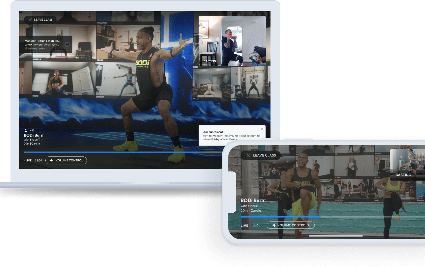 Final BODcast screens across devices